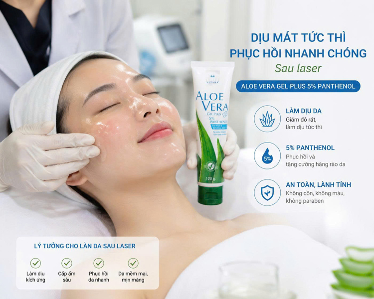 Alternative view of TL - Gel nha đam giảm kích ứng, làm dịu da, giảm hăm tã, dùng được cho bé sơ sinh Vitara Aloe Vera 120g (T48)