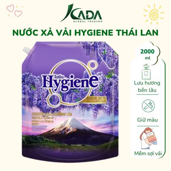 VN - Nước xả vải Hygiene 2L - Tím Hương Hoa Tử Đằng (T6)