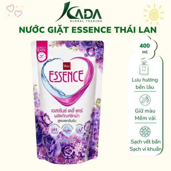 TL - Nước giặt Essence khử mùi ẩm mốc trên quần áo, lưu hương đậm đặc 400ml - Tím (T24)