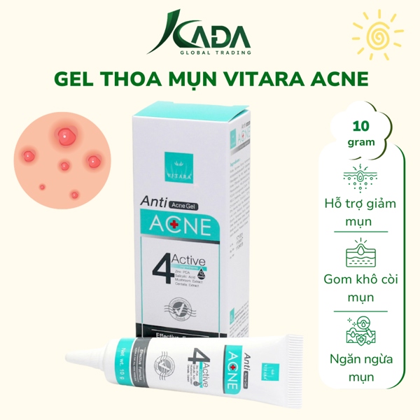 TL - Gel thoa mụn 4 tác động Vitara Anti Acne Gel 10g