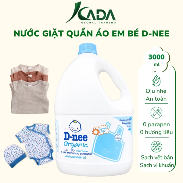 TL - Nước giặt Dnee dành cho quần áo em bé 3000ml - Xanh Dương (T4)