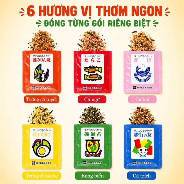 NB - Gia vị rắc cơm Tanaka (T40) - Ảnh 5