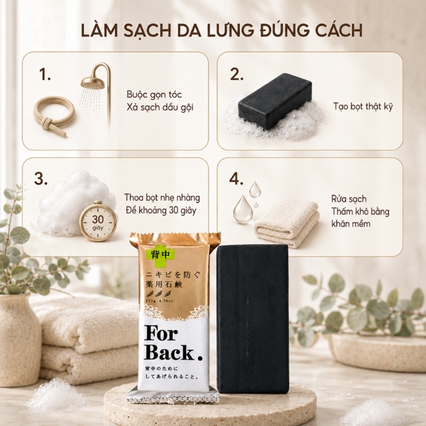 NB - Xà phòng giảm mụn lưng, mụn mông, mụn ngực, Xà phòng Pelican For Back Nhật Bản giảm mụn body - Ảnh 5