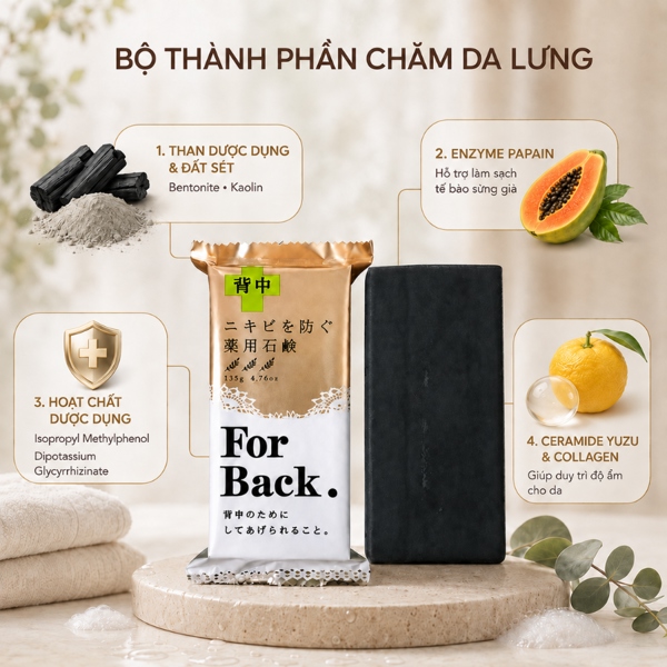 NB - Xà phòng giảm mụn lưng, mụn mông, mụn ngực, Xà phòng Pelican For Back Nhật Bản giảm mụn body - Ảnh 4