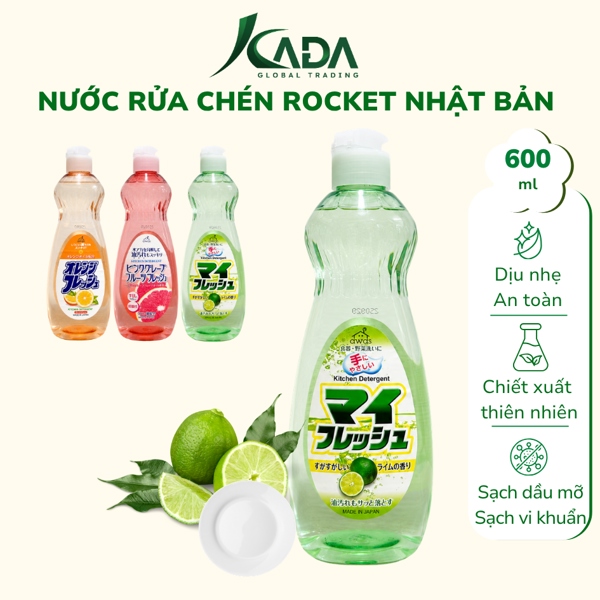 NB - Chai nước rửa chén Rocket 600ml (T20)