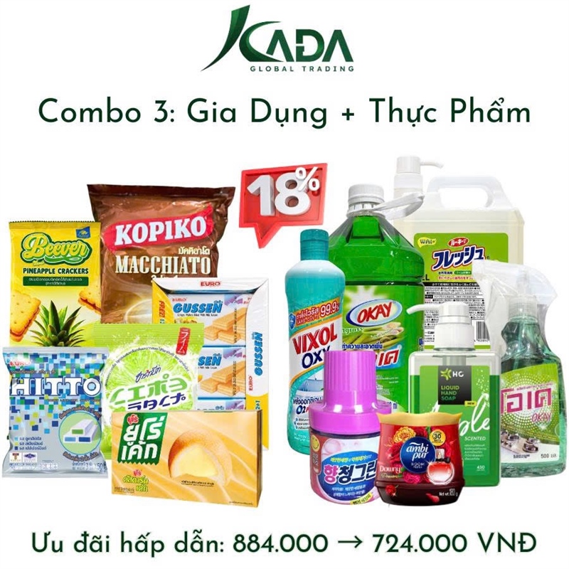 Combo gia dụng + thực phẩm
