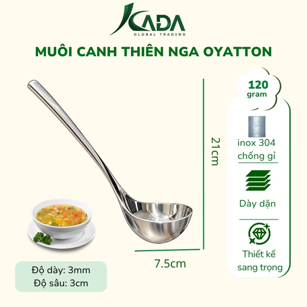 TQ - Muôi Canh Thiên Nga 18/10 Oyatton 23x7.5cm - O325