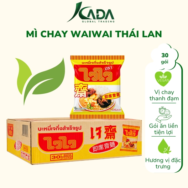 TL - Mỳ Ăn Liền Chay WaiWai Thái Lan 60g (T180)